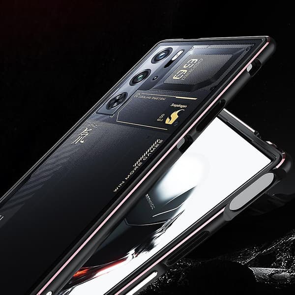 Metallramme Etui for ZTE Nubia Red Magic 9 Pro/9 Pro+ Black Silver