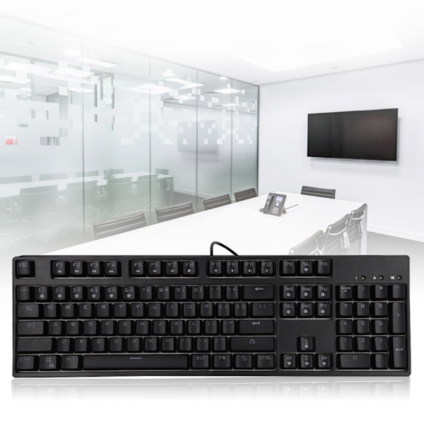 M-8 104 Keys Rainbow Backlit Mechanical Wired Computer Keyboard Gaming Office 0.1