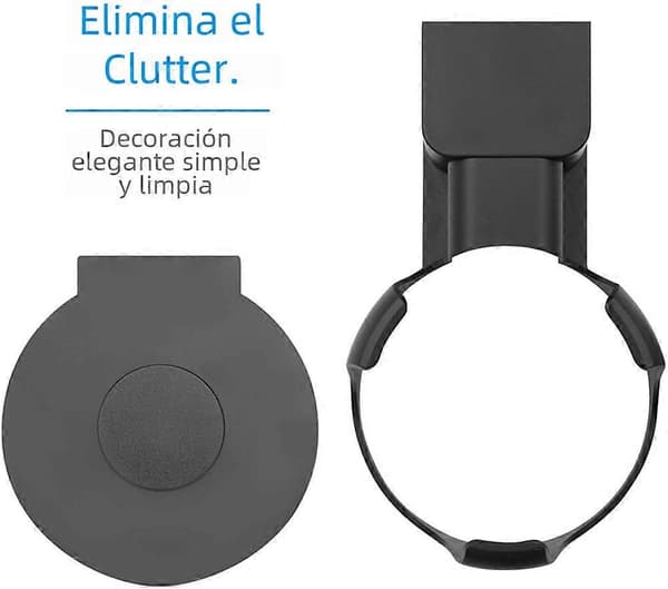Väggfäste för Alexa Echo Dot 3:e generationens högtalare, högtalarhylla med skruvlös kabelhantering Black