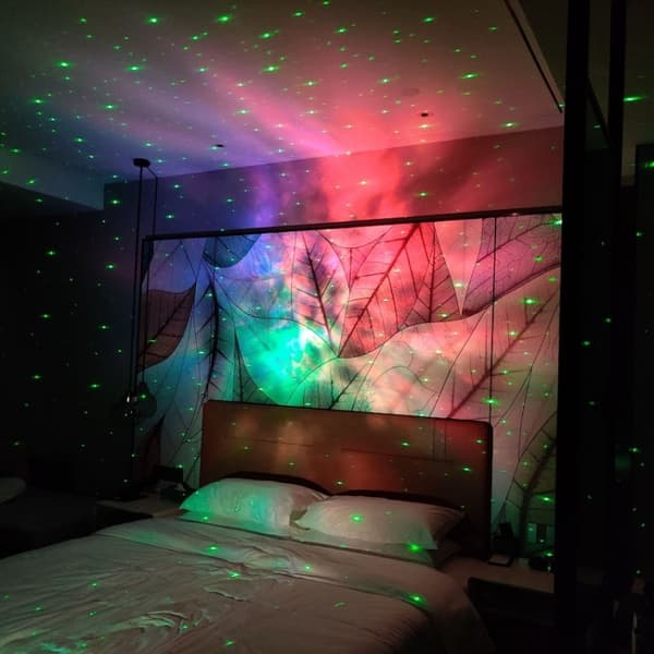 Laser Starry Sky Watermark Projection Light Small Stage Atmosphere Light (White)