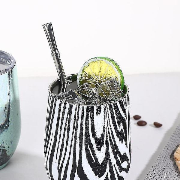 Modern Mate-kopp och Bombilla Yerba Mate-kopp Dubbelväggig Rostfritt Stål Swig N2