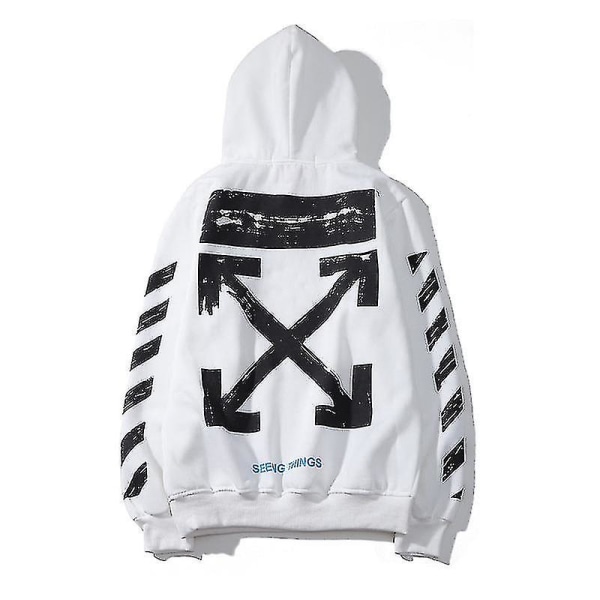 Randig hoodie Retro Arrows Off-white hoodiejacka White 2XL