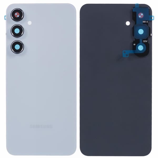 Til Samsung Galaxy A55 5G A556 Batteri Hus med Kameralinse Dæksel - Sort Multicolor Blue