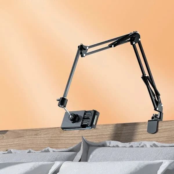 360 Adjustable Bedside Tablet Holder Phone Arm Stand Flexible for Podcast Live