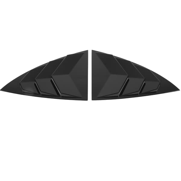2PCS Side Window Spoiler Smooth Surface Triangle Splitter Screen Protector Replacement for Tesla Model Y 2021 to 2023 Black