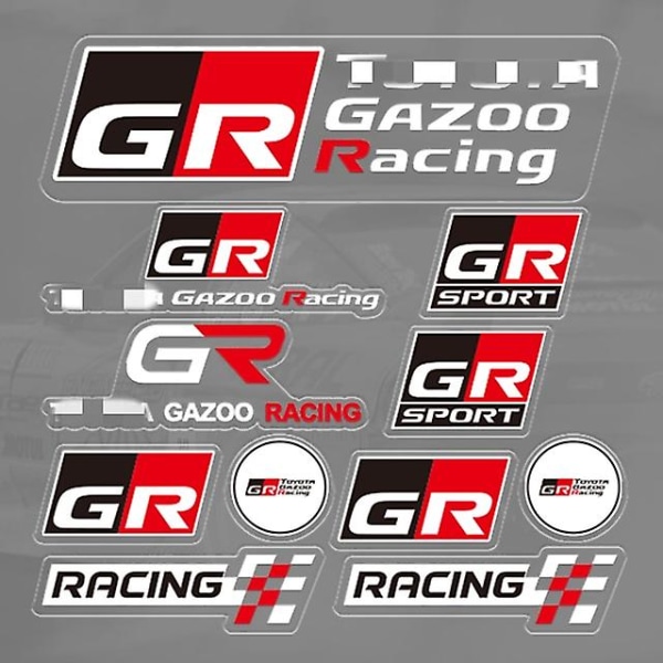 Bil-klistermærke Gazoo Racing Gr-logo-emblem Auto-mærkatklistermærker - Klistermærker til bilinteriør GR-7