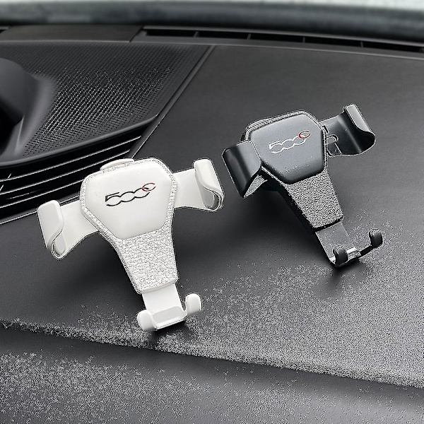 Justerbar Mobiltelefonholder Til Bilens Luftgitter, Fiat Holder Til 500 500c 2012 500x 500l Abarth 695, Hurtig Holder, Biltilbehør For Fiat 500L White