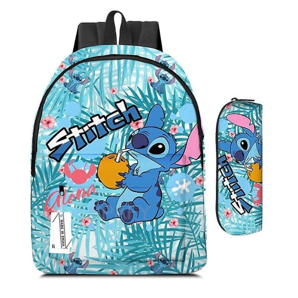 2 stk Lilo og Stitch Ryggsekk Tegneserie Søt Trykt Barn Skolevesker Lett Gutter Jenter Stitch Mochilas Sac A Dos Enfant