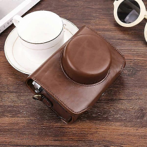 Genuine Leather Protective Camera Case for Fujifilm X10 X20 X30 X100 Series SxY Model-Compatible Accessory Solution Brown