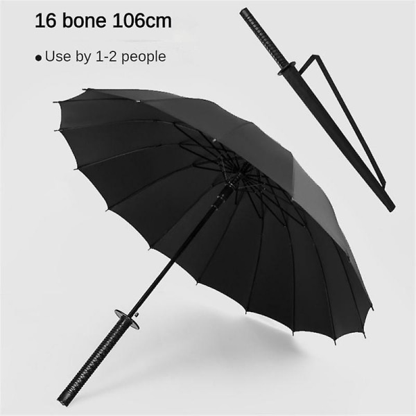 Samurai Paraply Glasfiber Kreativitet Solkrigare Anti-UV Paraplyer (för Stora Utomhusparaplyer A02