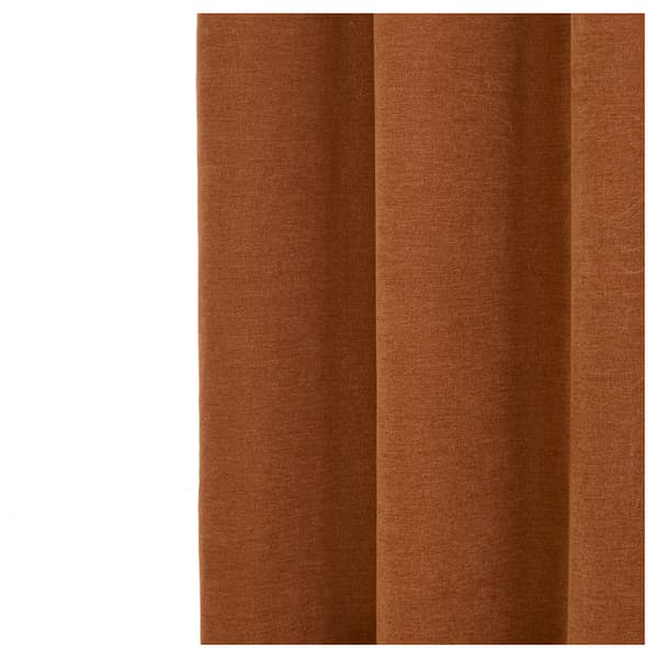 Furn Chenille forede gardiner med blyantfold 183 cm x 117 cm Rust Rust 183cm x 117cm