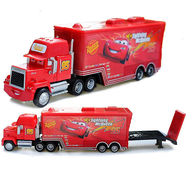 Cars-elokuvan McQueen Kuningas Chick Hicks Mack-kuorma-auto Uncle Truck & urheiluautojen lelusetti lapsille Mcqueen