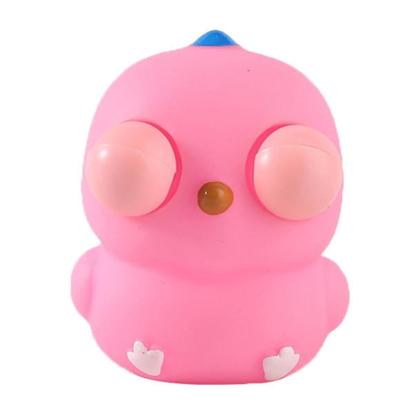 Chick Squeeze Toy Kylling Anti-stress Leke Morsom Øyeeplet Burst Dukke Stress Relief Toy Myk TPR Knip Leke Voksne Tenåringer Sensorisk terapi Fidget Toy Pink