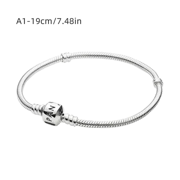 Pandora Ormarmband i Stickad Design med Cylinderlås och Sterling Silver A1 19cm