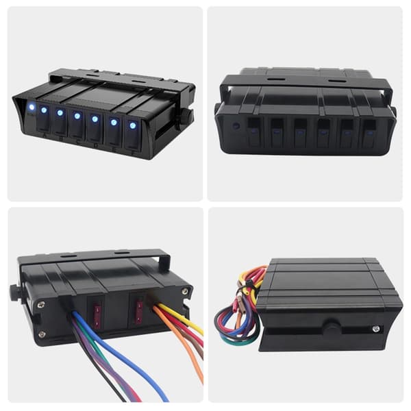 6-veis bryter 40A 12V Bryterpanel for bil og båt