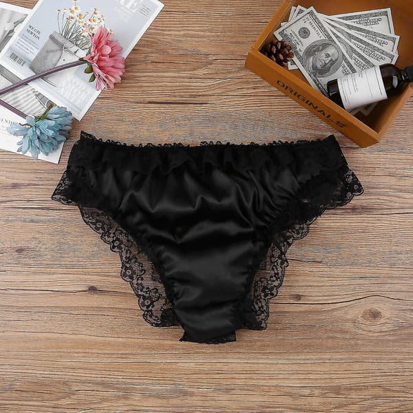 Herr Tanga med Öppen Front Black XL