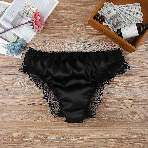 Herre Åpen Front Stringtruse Black M