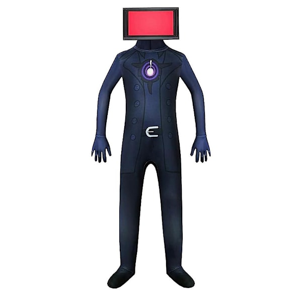 Skibidi Toalett Cosplay Kostym Barn Halloween Jumpsuit För Pojkar Flickor TV Man Kameraman Fancy Dress Up 4-9 År TV man 4-5Years