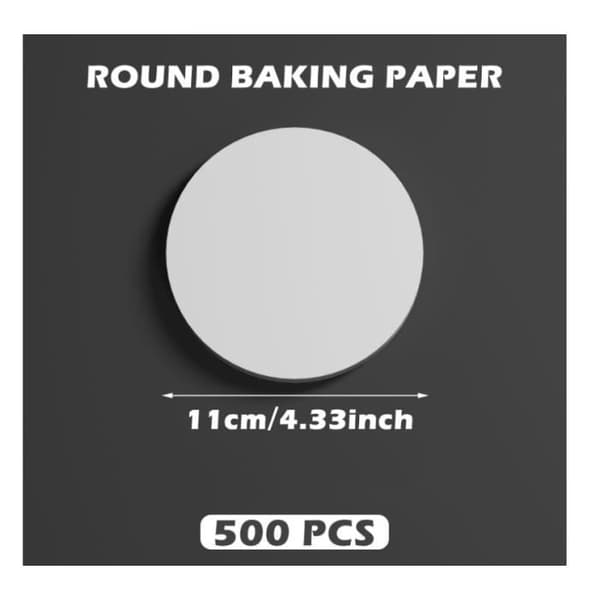 500 stycken hamburgerpapper, 11 cm diameter, non-stick pappersark för hamburgerpress, hamburgerpapper, non-stick papper