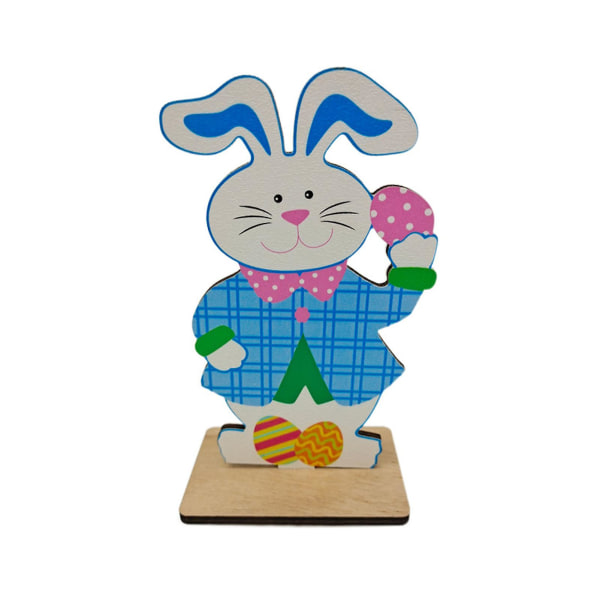 Natural Rabbit Figurine Cartoon Density Board Creative Easter Bunny Centerpiece Party Supplies