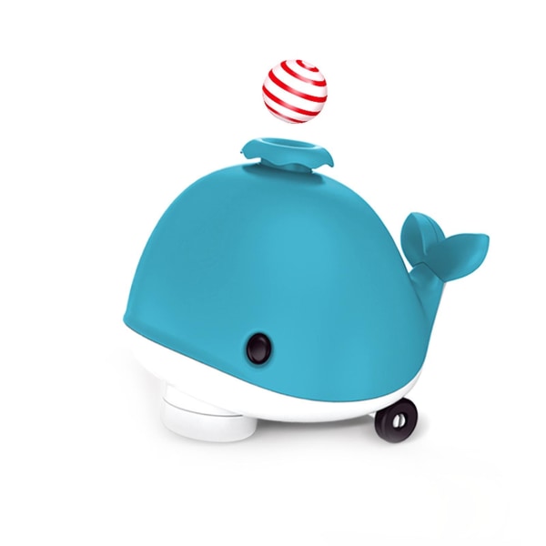 Elektrisk hval legetøj Batteridrevet dynamisk musik pædagogisk hængebold tegneserie hval legetøj til småbørn Jiyuge Blue
