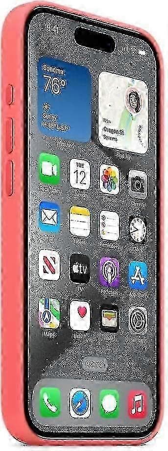 För Apple iPhone 15 Pro Silikonskal med MagSafe Guava