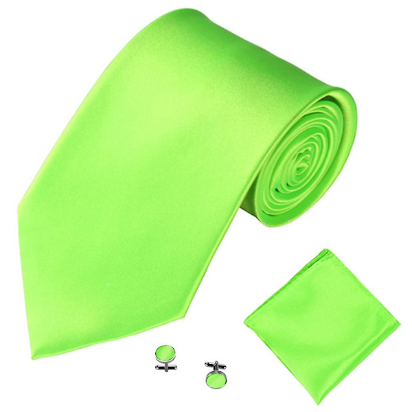 Miesten muodikkaat yksiväriset pukupaidat, solmiot, rannekkeet ja taskuliina - Tuxedo-puku Fruit Green