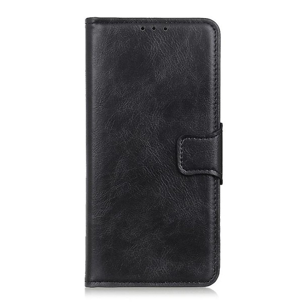 Iphone 15 Mirren Crazy Horse Texture phone case(musta) Black For iPhone 15 Pro Max