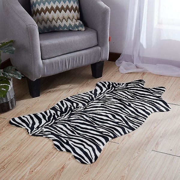 Golvmatta Sovrum Matta Faux Päls Ko/Leopard/Zebra Matta Zebra Pattern
