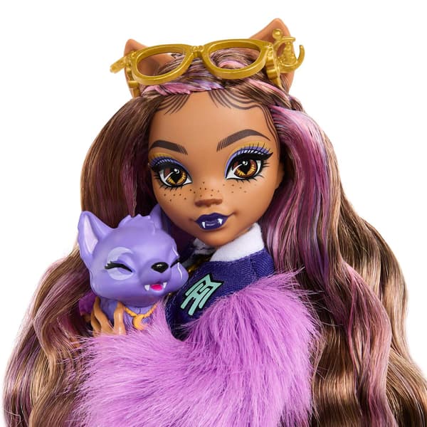Monster High Clawdeen-dukke med kæledyr og tilbehør Multifärg Tyg, Plast