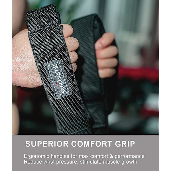 Tricep-rep för kabelmaskin med 2 handtag inbyggda i 1 rem, lång repkabeltillbehör för större rörelseomfång, Tricep Pull Down-rep för Facepull Style1