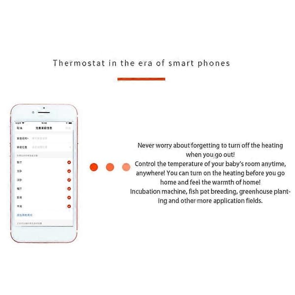 Trådløs Wifi Temperaturregulator Termostat AC110-220V DTC1201 NTC Sensor Digitalt Display APP C Blackwhite