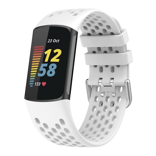 Til Fitbit Charge 5-udskiftning af silikonearmbåndsur, sportsbåndsrem 2023 Green