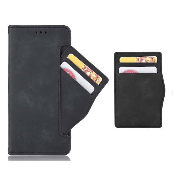 Case till Samsung Galaxy Xcover cover skal Justerbar löstagbar korthållare Magnetstängning Läderplånbok Ca Black