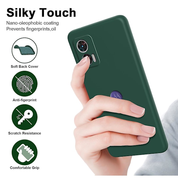 Kompatibel med Motorola Edge 30 Neo 5g TPU-etui Blød foring 2,2 mm Stødsikkert cover Green