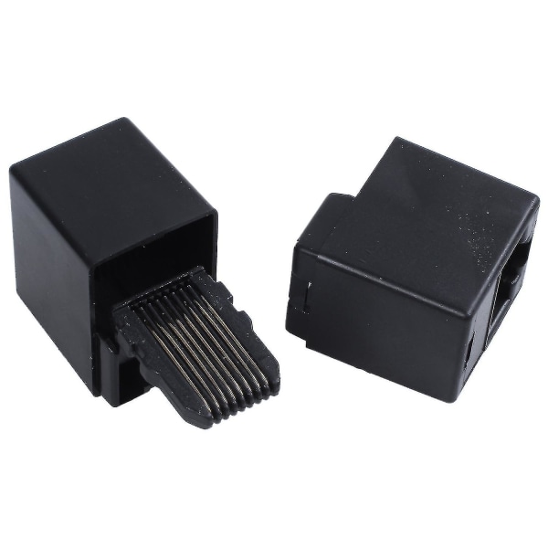 5 kpl Mustaa 8p8c RJ45 RJ45 Naaras/naaras Ethernet Inline-liitinsovitin