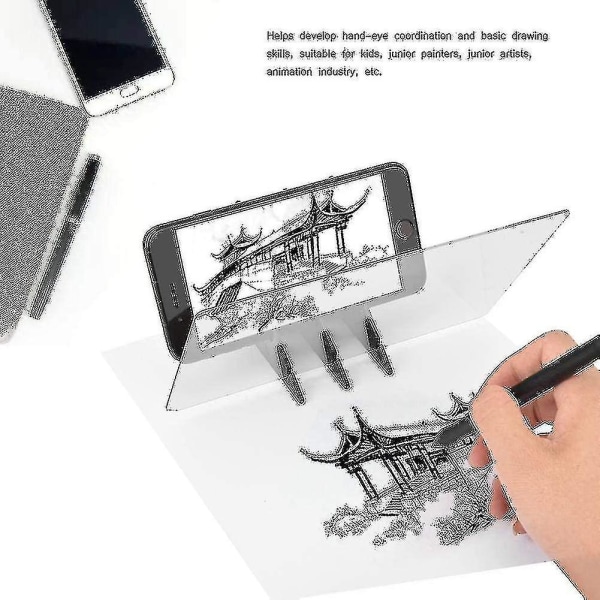 Kannettava optinen jäljitystaulu kopioalusta paneeli askartelu anime maalaustaide Helppo piirustus luonnostyökalu Hk