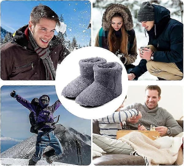 Fodvarmer, Elektriske Varmesko, Velegnet til Mænd og Kvinder, Kontorvarmesko til Vinter