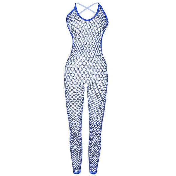 Seksikkäät Naiset Verkkosukkahousut Body Puku Sukat Sling Cupless Haarattomat Nalle Bodysuits Bodysuits Naisten Alusvaatteet blue
