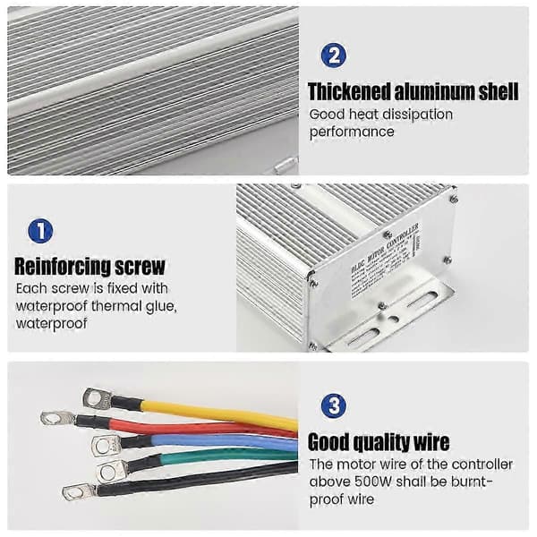 48V-72V 5000W Tricycle FOC Controller, Battery Car, Intelligent Brushless Motor Controller, Electric