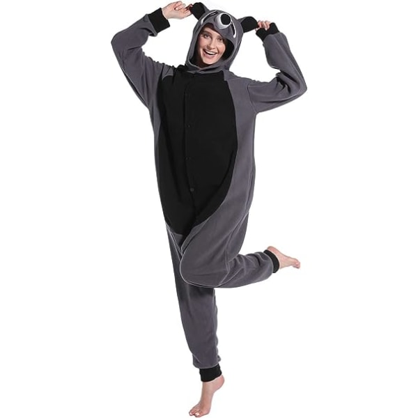 Unisex aikuisten eläinten pyjamat pesukarhu cosplay-asu
