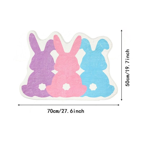 Easter Cute Bunny Series Skridsikkert tæppe Badeværelse Stue Festlig dekorativ gulvmåtte NUO0291