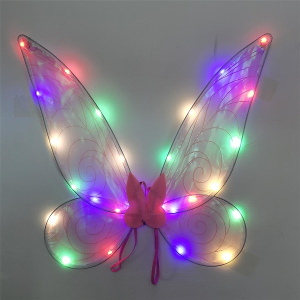 Keijun siivet valaisevat perhosen siivet kimaltelevat ledit Keijun siivet  Halloween joulun syntymäpäivä Cosplay-lahja lapsille Pink 20ac | Pink |  Fyndiq