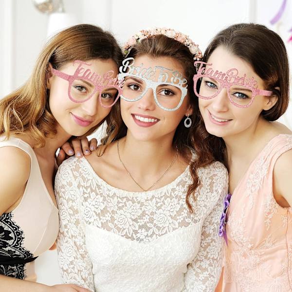 10-pakk Möhippo Lasit Kiiltävä Rose Gold Team Bride Lasit Morsian Olla Lasit Hen do Tarvikkeet Hen do Night Party Pelit Kuva rekvisiitat Tarvikkeet