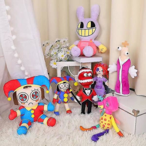 Den fantastiske Digital Circus Plys, Pomni og Jax Plys Legetøj til børn julegave N