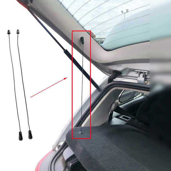 För Focus 2 Mk2 Hatchback 2004-2011 Inre Bakre Paket Hyllsträng Inre Tonneau Cover Strap Cor