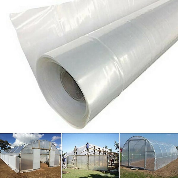 Farfi 0,04mm Drivhus Landbrugsdyrkning Polyethylen Cover Clear Film Sheeting 4x5m