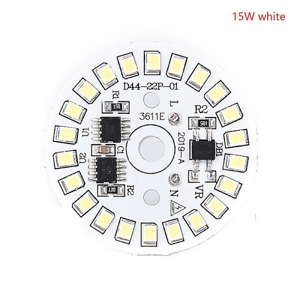 LED Pære Patch Lampe SMD Plade Cirkel Modul Lyskilde Plade Til Pære Lys 15w white