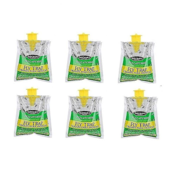 Koolmei 6-pack Hängande Flugfälla Engångsfälla Påse--