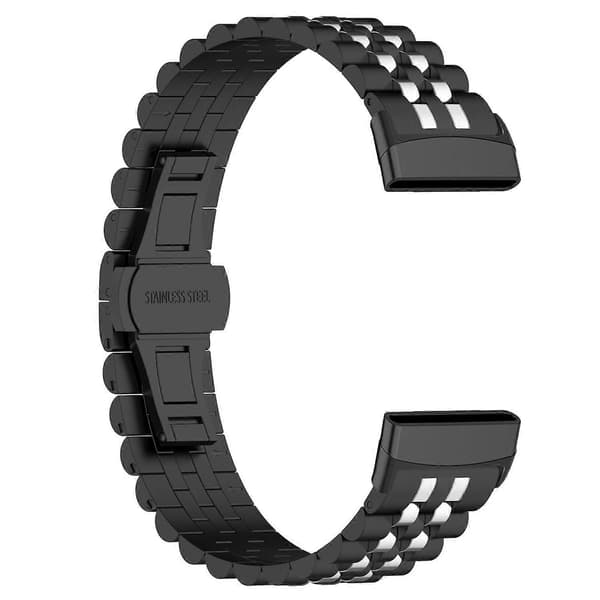 Til Fitbit Versa 3/Versa 4 Urremme i rustfrit stål, 5 perler, udskiftningsurrem med værktøj Multicolor Style C